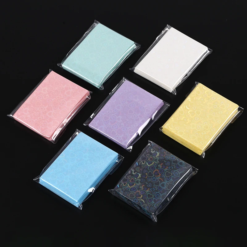 Hot Selling  1500Pcs KPOP Photo Card Sleeves  8 Colors New Release Fashionable Premium Matte Back Holographic Hologram