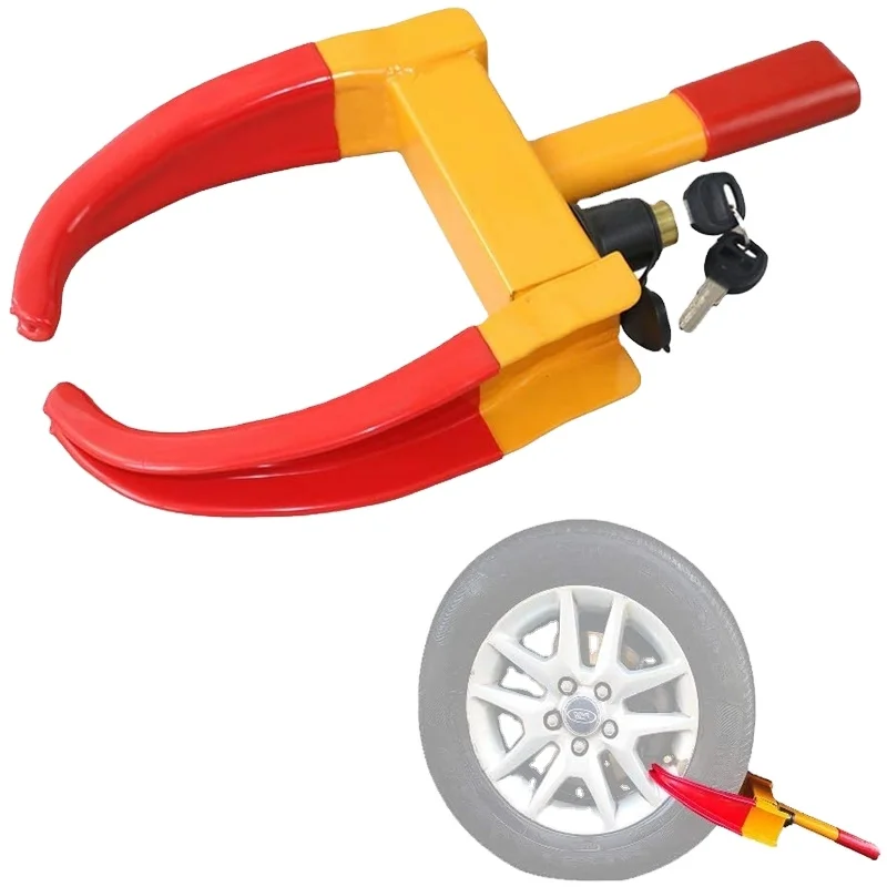 High quality anti-theft Wheel Clamp lock auto Copper Cylinder tyre lock