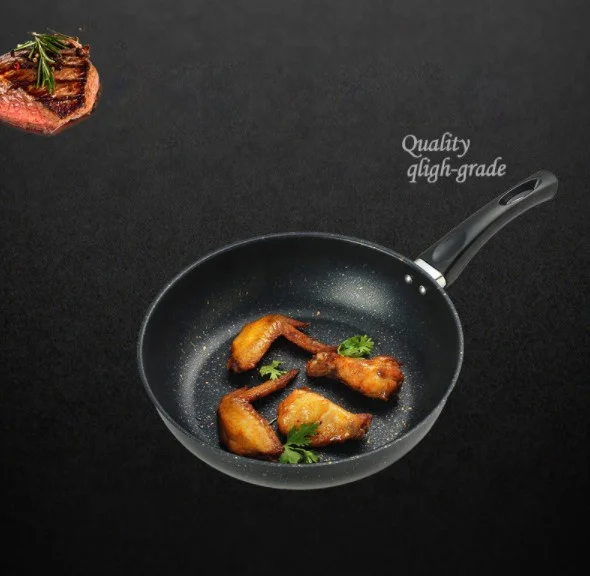 Best-Selling Household Maifan Stone Non Stick Frying Pan Cooking Pan Deep Frying Pan