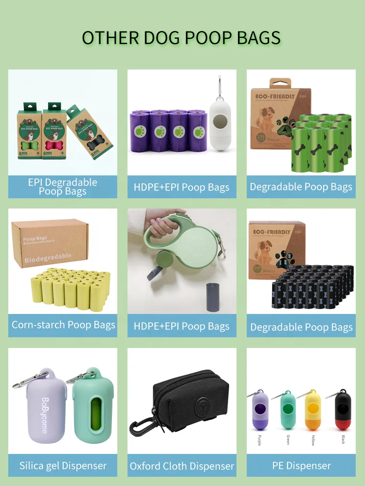 High Quality Pet Dog Poop Environment Friendly Dog Cat Garbage Bags Personalized Dog Poop Bags