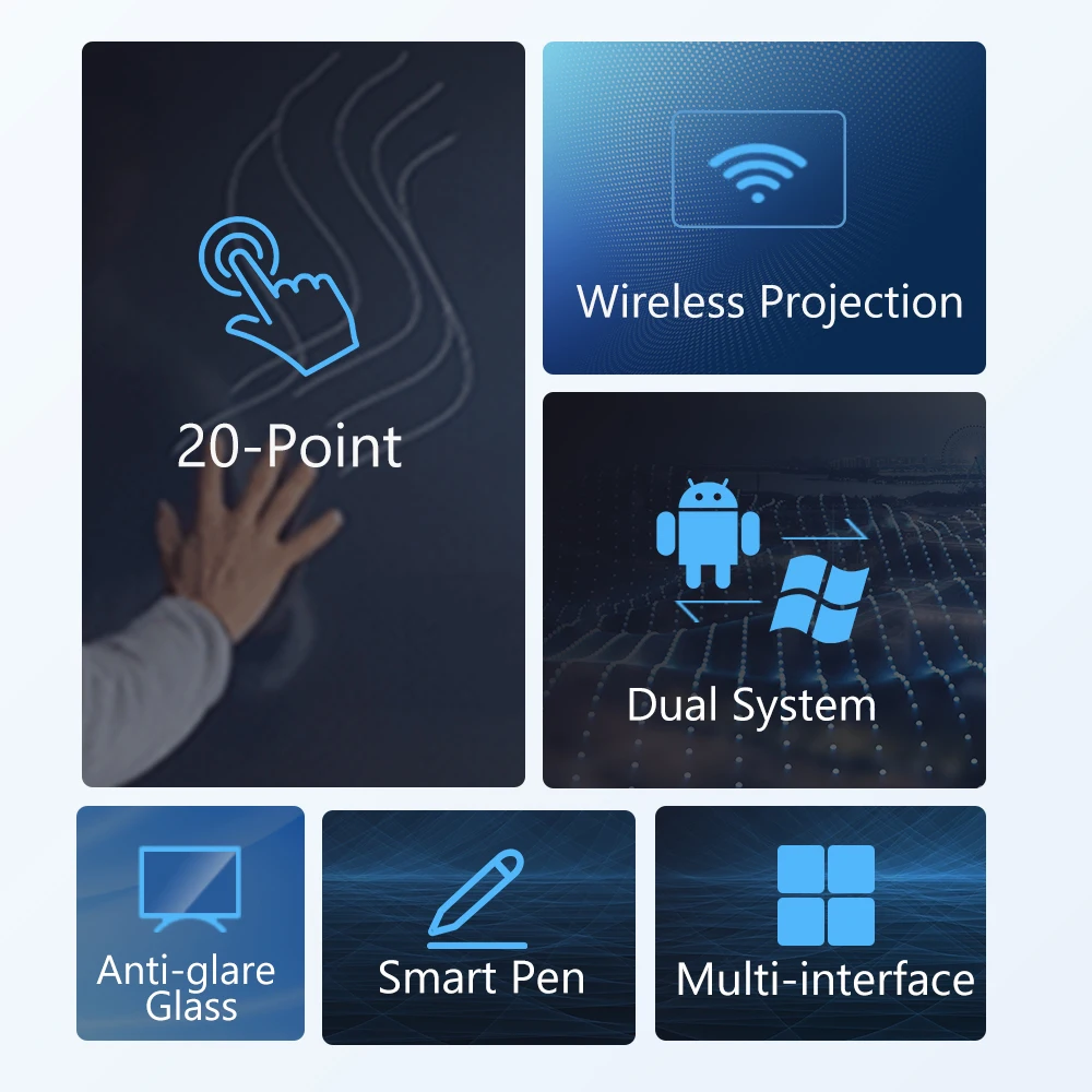 65 75inch ODM/OEM china interactive whiteboard digital board for business or classroom