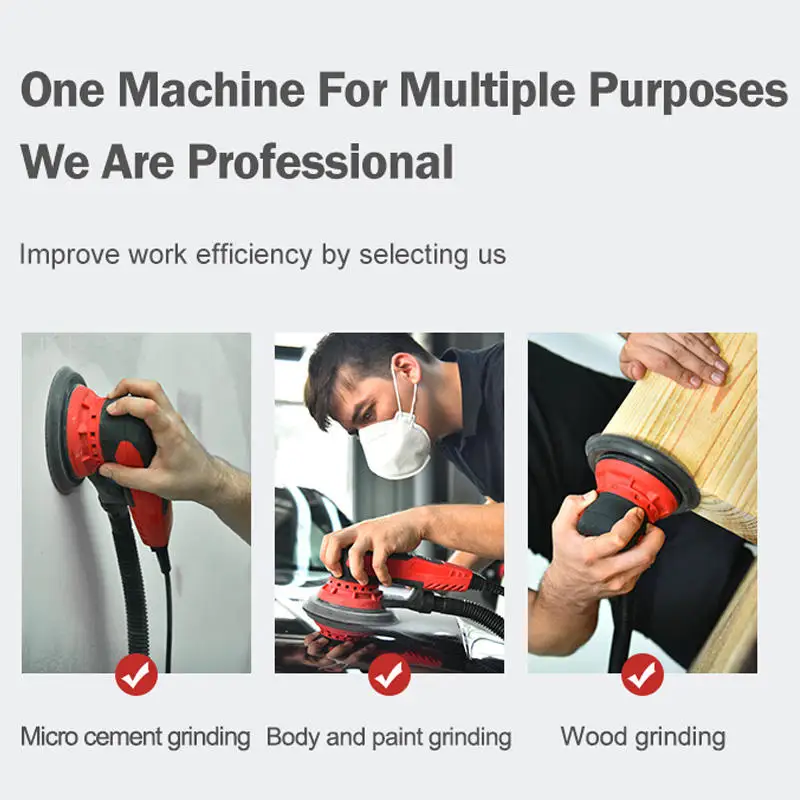 3mm6 Inch Dry Grinder Electric Grinder Dust-free Dry Grinding Head Automotive Spray Paint Putty Grinding Sandpaper