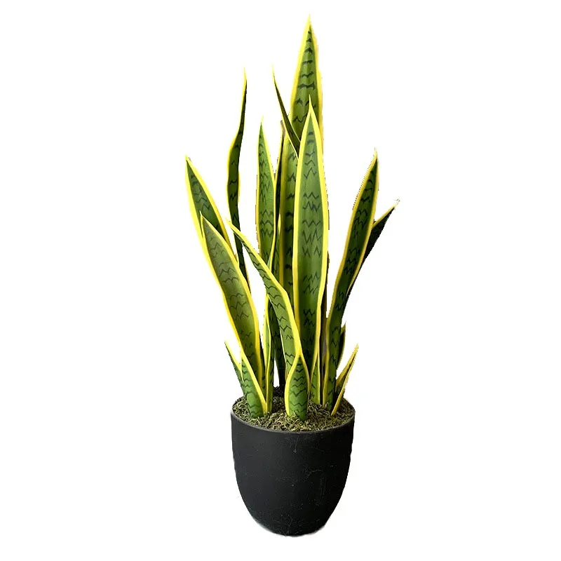 Artificial Potted Tiger Piran Real Touch with Pot Greenery Sansevieria Tree Snake Plant for Indoor Outdoor Decora Bonsaition