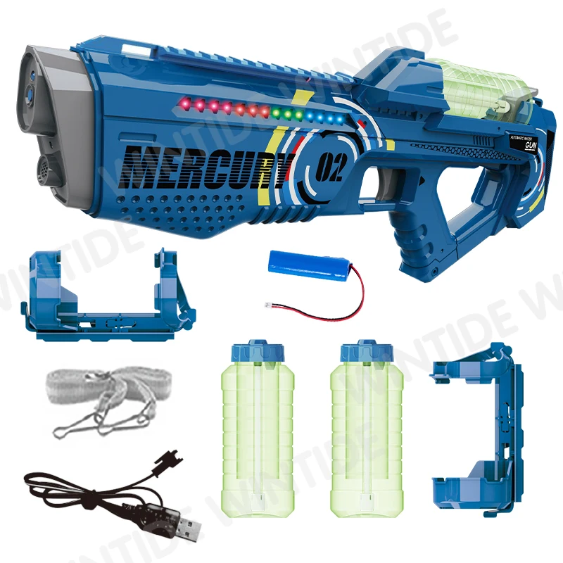 Unisex Durable Electric Water Gun PC ABS Plastic Battery Powered Bullet-Sd Squirt Gun for Kids and Adults Made with PP toys gun