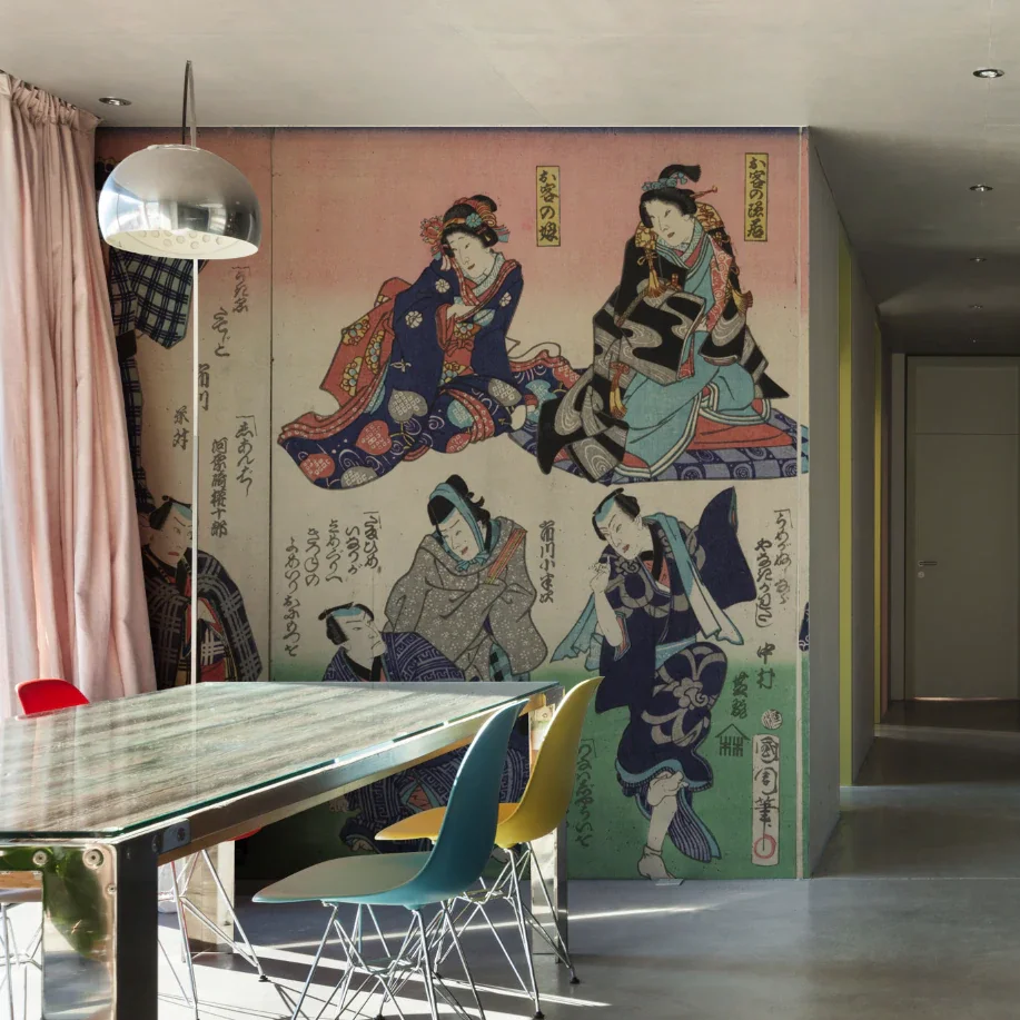 Printing most popular products japanese restaurant decoration wallpaper murals