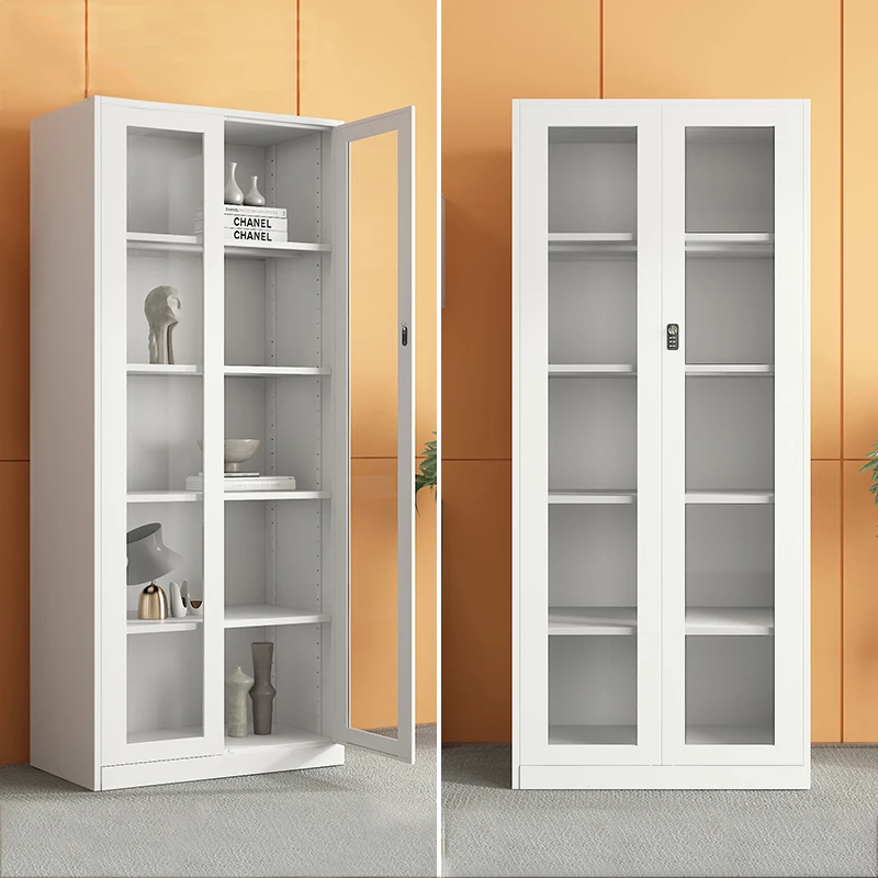 Роскошная книжная полка Современная распродажа механическая мебель офисная стальная металлическая стеклянная дверь шкаф для хранения документов