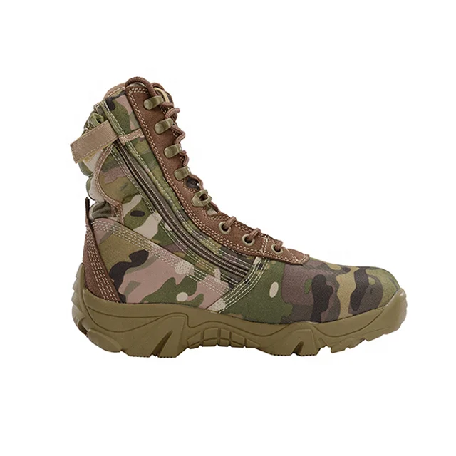 Мужские камуфляжные армейские ботинки, зимние тактические походные ботинки на молнии сбоку, 2019
