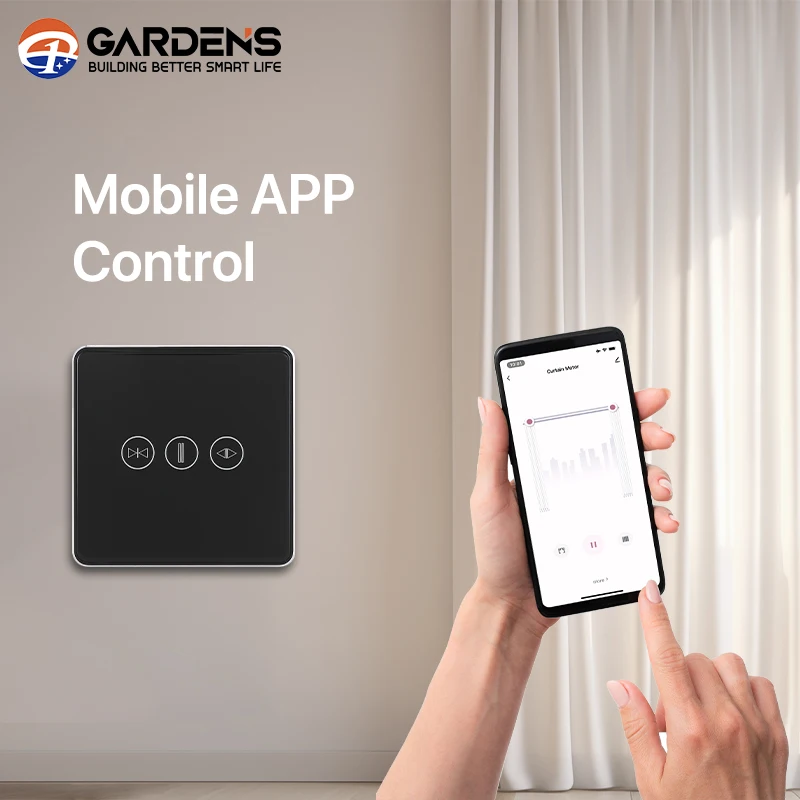 Garden Factory Price EU Glass Panel Tuya Smart Life Curtain Switch Touch Remote Control Interruptor Intelligent