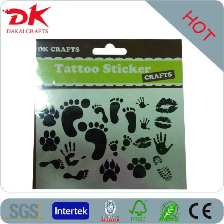 Letters and Numbers Tattoo Design Printed Waterproof Temporary Tattoo Promotional Custom Various Tattoo Stickers EN71 1/2/3/9
