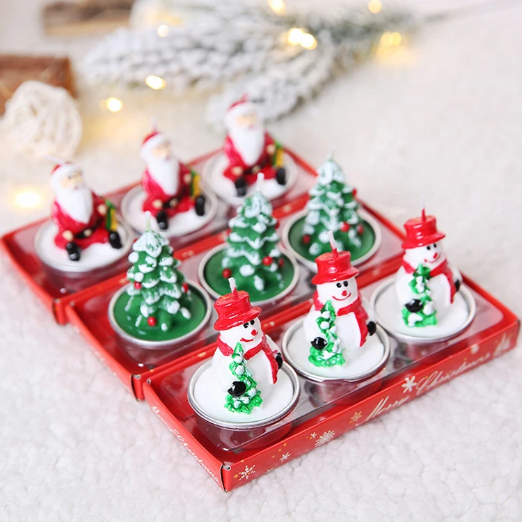 
Christmas Cartoon Hat Style Candle Making Wax Christmas Bougie Gift Box Candle Packaging 