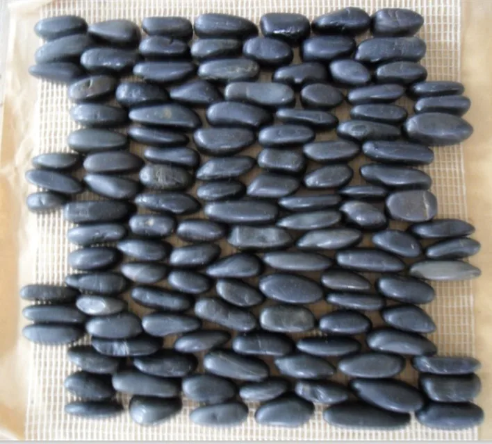 China mix color mesh paving pebble stone mosaic tiles