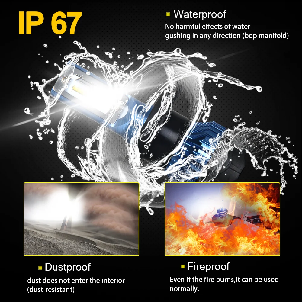 OEM K5 Perfect Cutline Fan Super Bright LED H7 H4 Bulbs 70W 16000LM 9005 HB3 HB4 5202 H11 H4 H7 Led Headlight for Auto Cars