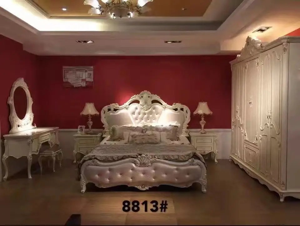 Luxury gold bed set bedroom furniture king size adult bed wholesale bed for adult