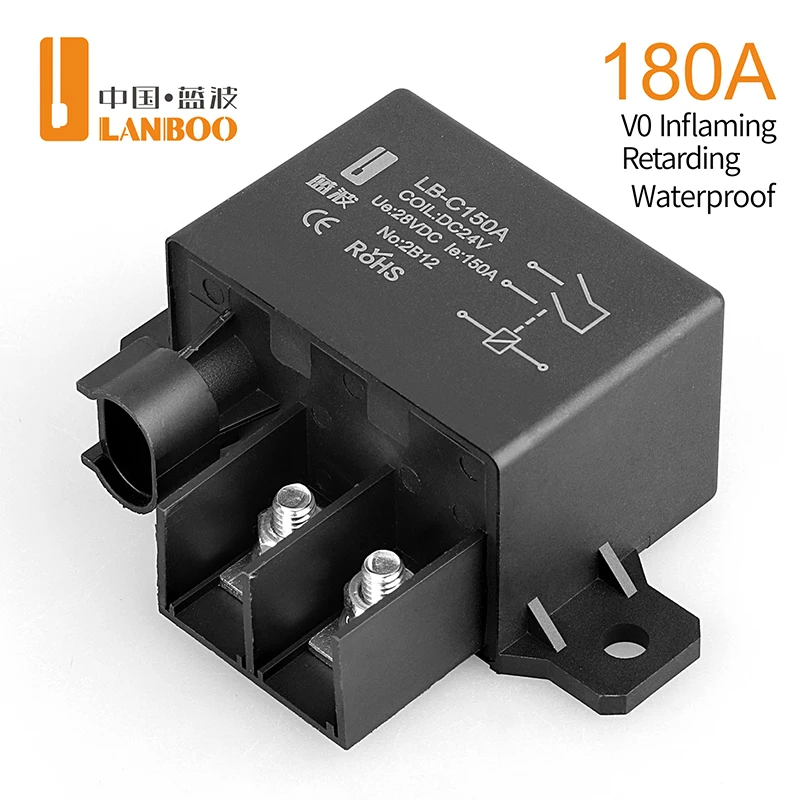 LANBOO New product 12/24V 180A Car Start Automotive Relay,Heavy Duty & High Power Car Relay
