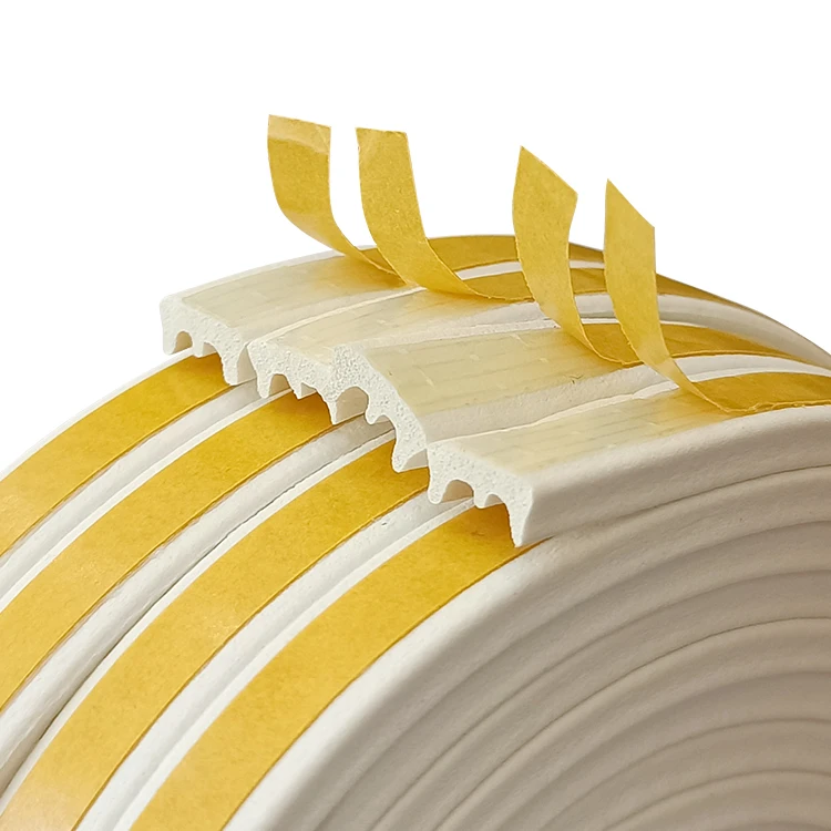 EPDM E-type sealing strip, window, bedroom door gap, sound insulation, collision and wind resistant adhesive strip