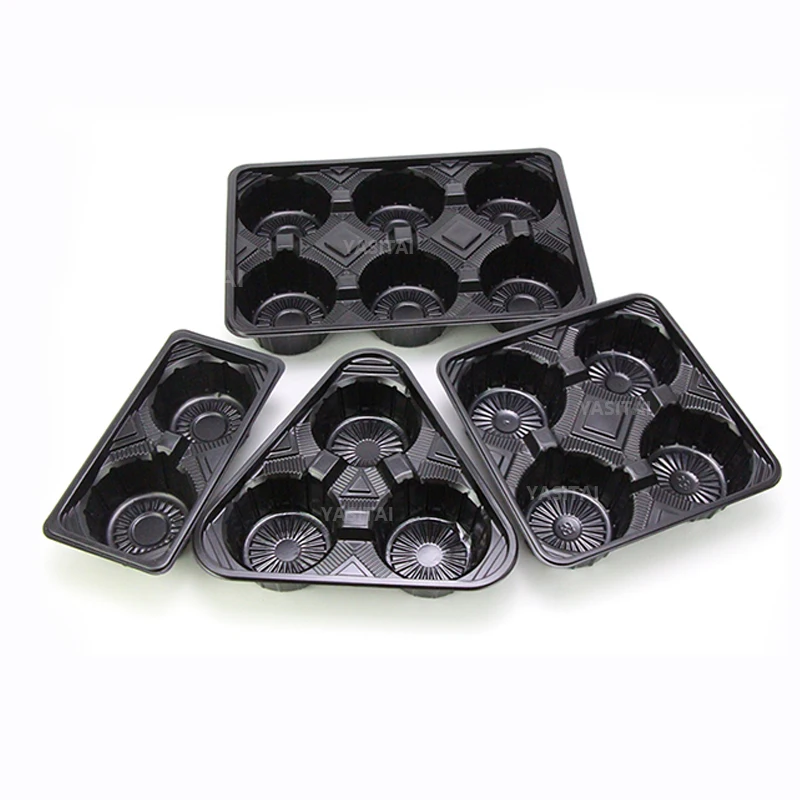4 Cup Plastic Cup Holder With Handle Blister Packaging Hand Basket For Milk Tea Drink Cups Takeaway