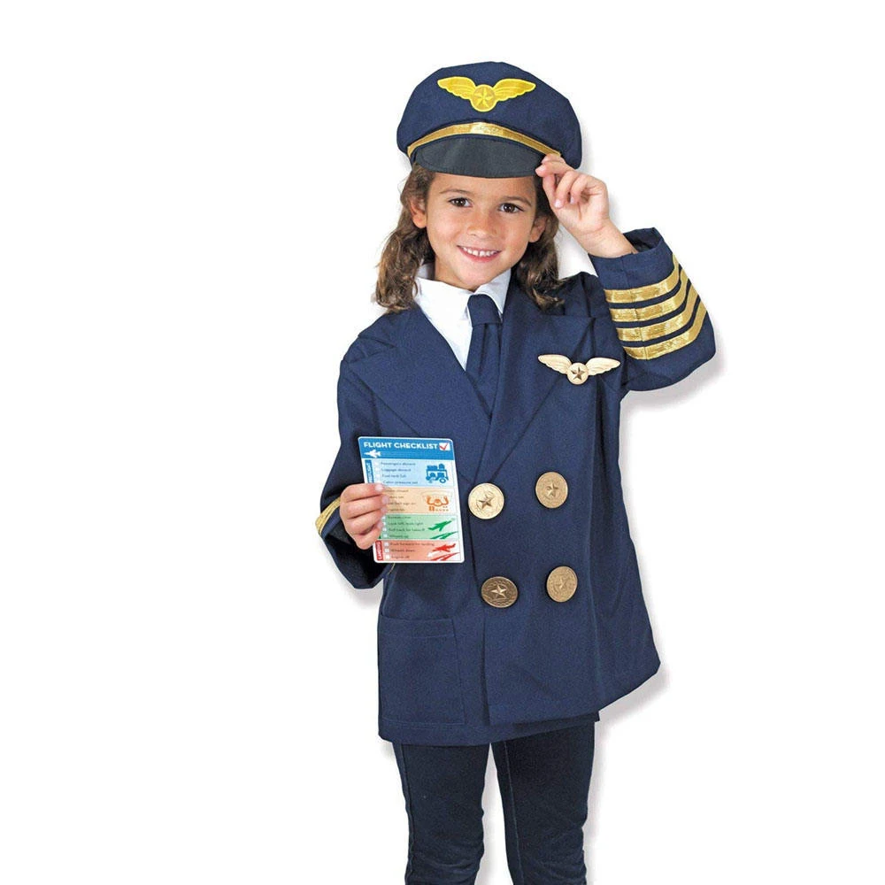 Children Pretend Play Fancy Dress Costumes For Party Kids Pilot Costume