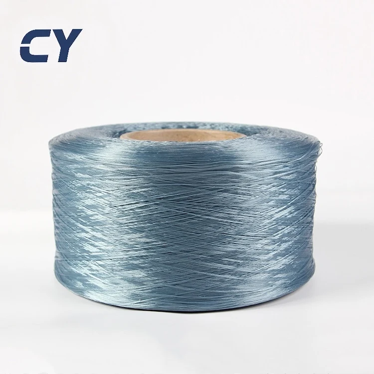 
High tenacity 900d recycled black yarn dope dyed colors polypropylene yarn eco friendly pp flat yarn 