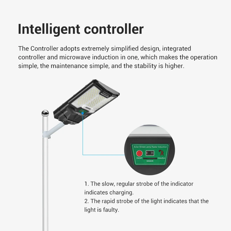 Outdoor Lighting Manufacturer Waterproof Solar Street Lamp Streetlight Intergrated 500w Solar Led Street Light With Panel