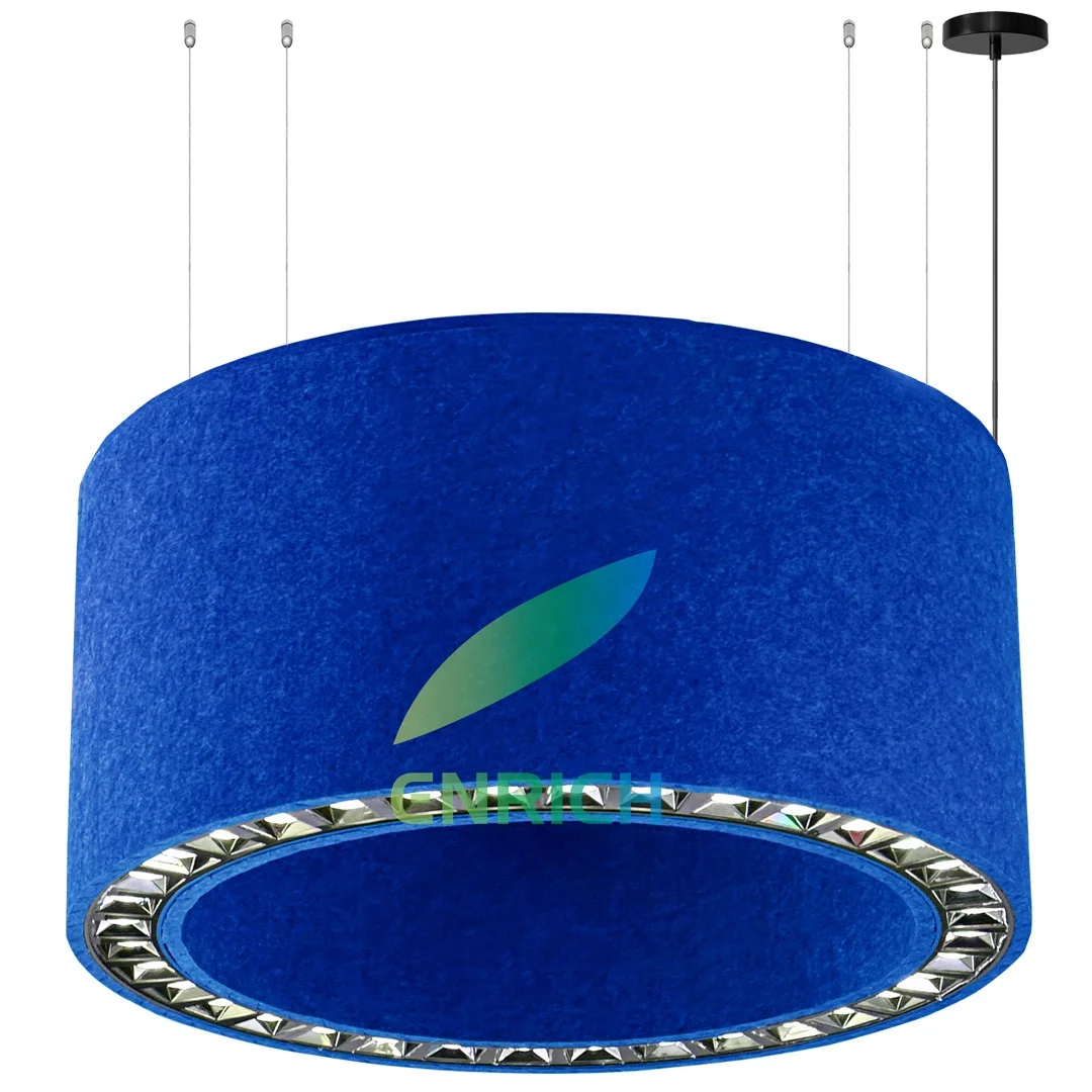 DALI Push Diming Acoustic Circle LED Ceiling Chandelier linear light  Ring Circle Acoustic Noise Absorb