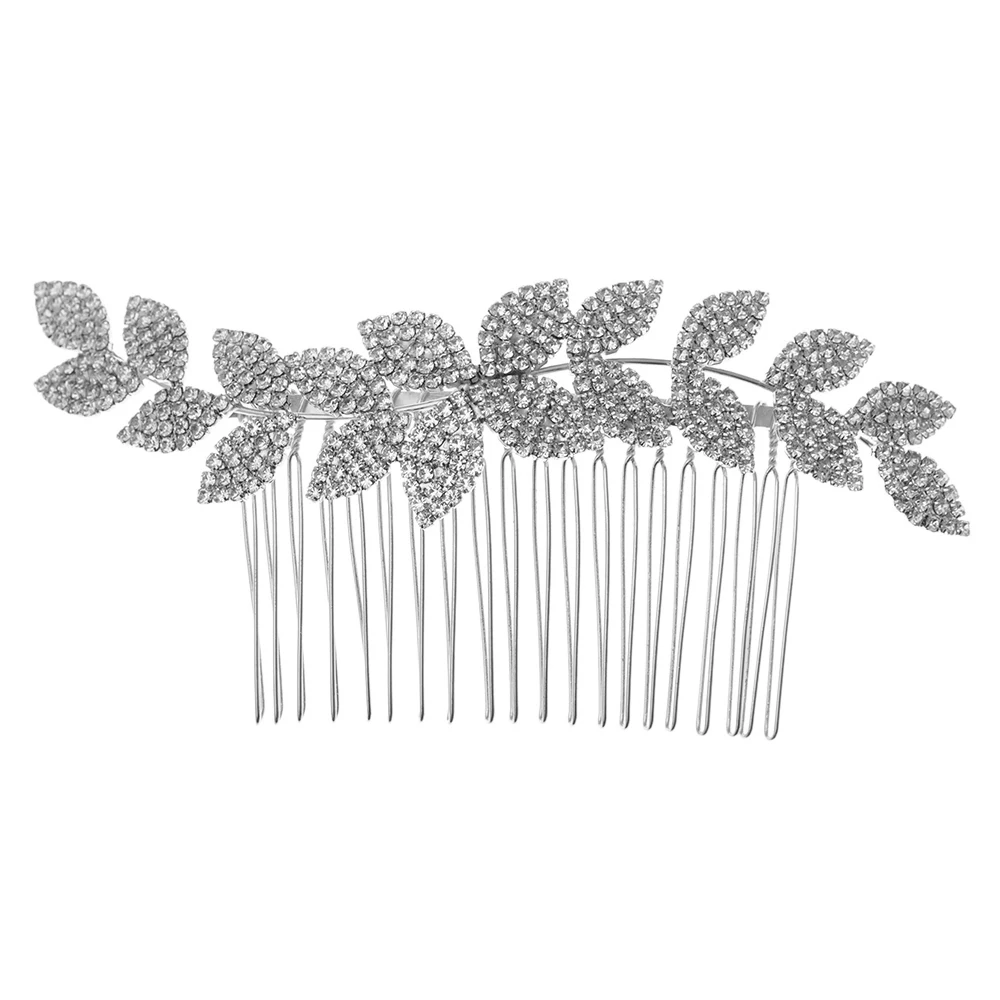 China Goods Wholesale Handmade Rhinestone Gold Tiara Nupcial Metal Wedding Bridal Hair Comb Chinese Diamond Women Headpiece