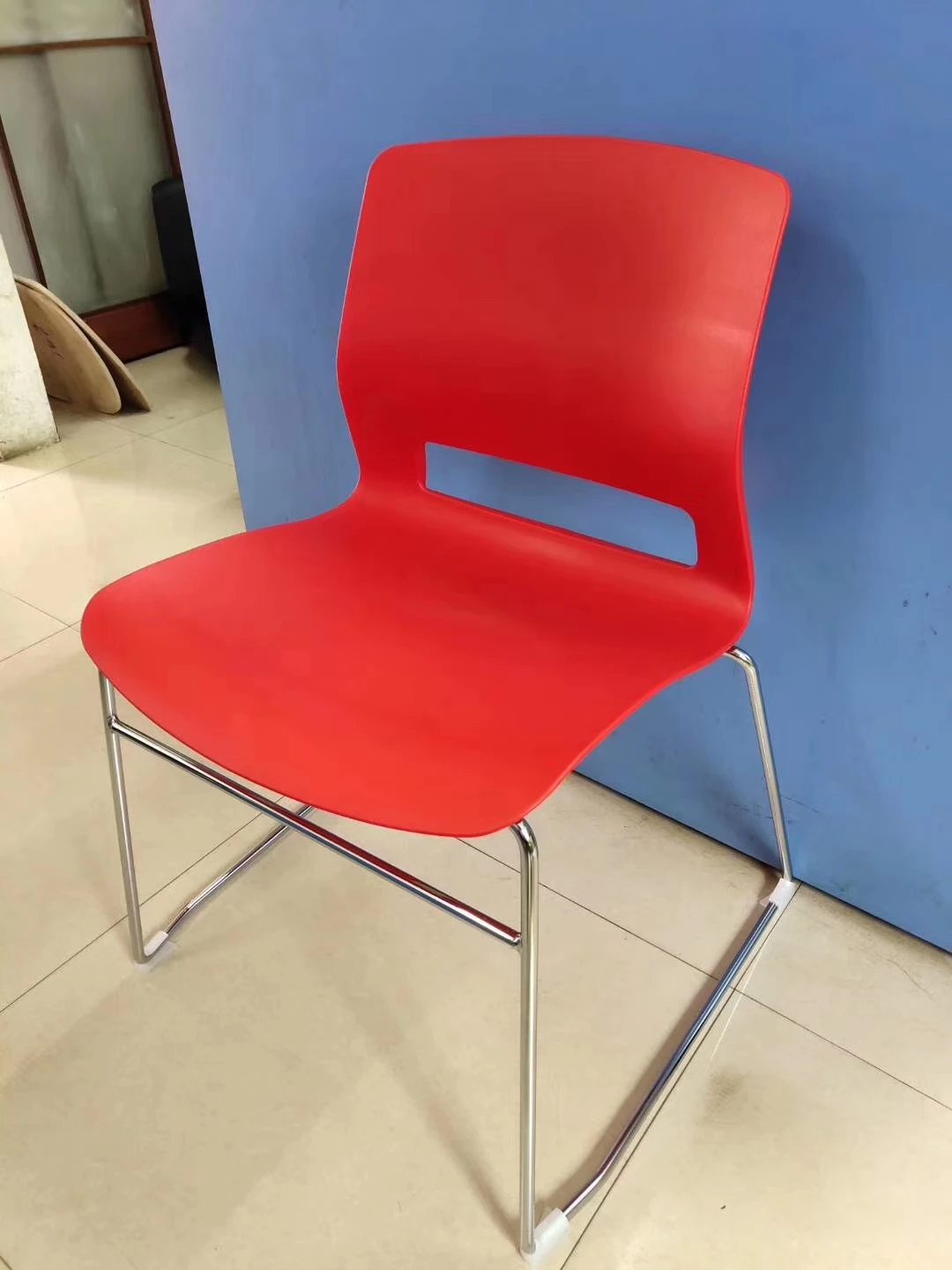  842-3C Hot sale chair 12mm thickness solid steel plating Stackable office staff