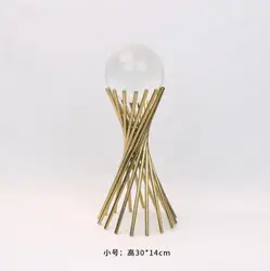 Crystal with Iron Art Frame Ornaments home decor luxury table vases flower vase home decor home ornaments