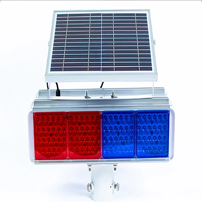 YC12V solar flashing warning light 2 aspects 4 modules