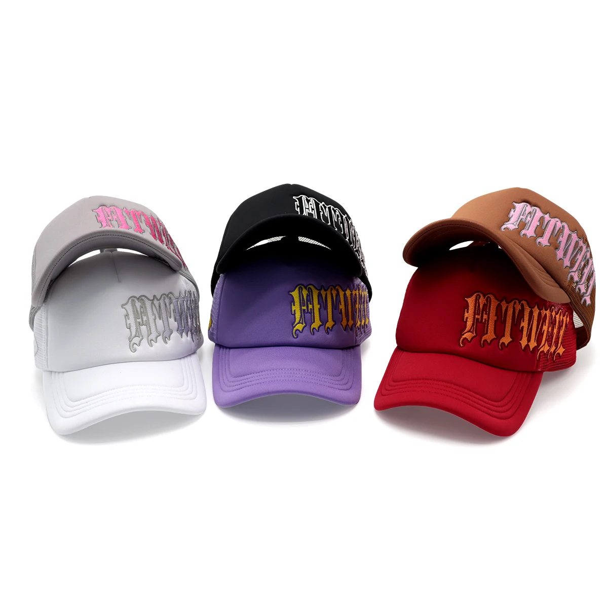 wholesale 5 Panel Mesh Embroidery Logo High Quality Foam Trucker Hat Custom