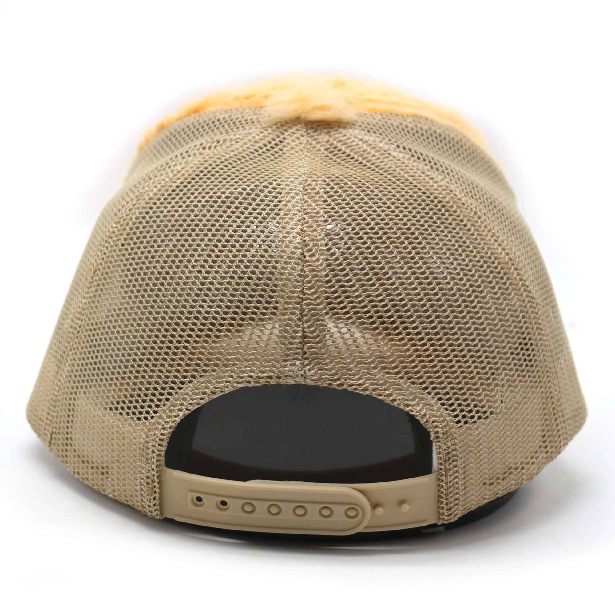 wholesale Furry Rabbit Hair mesh cap trucker hats with custom logo