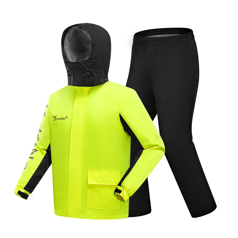 Wholesale Ready Stock Best Lightweight High Reflective Strip Breathable Waterproof Outdoor Rain Suit For Bikers