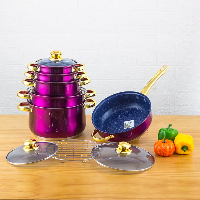 Multifunction Houseware Wholesale Pots Pans Cookware Set Stainless steel cooking set kitchenware