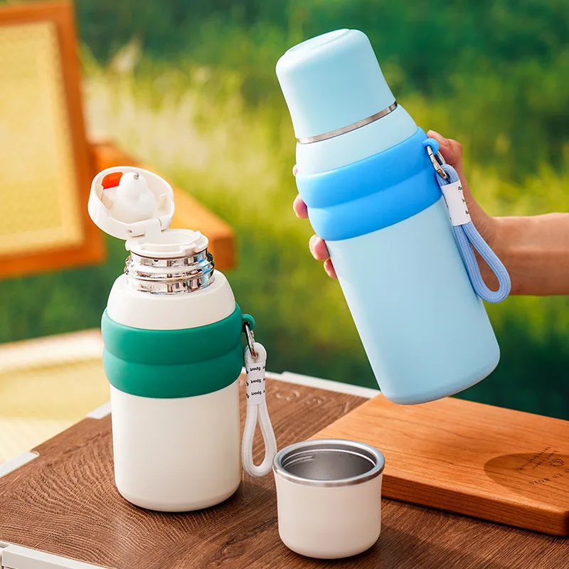 Md322 Custom Smart Lid Stainless Steel Water Bottle Thermos Cup For Girls Portable Outdoor Branded Water Bottles Flask