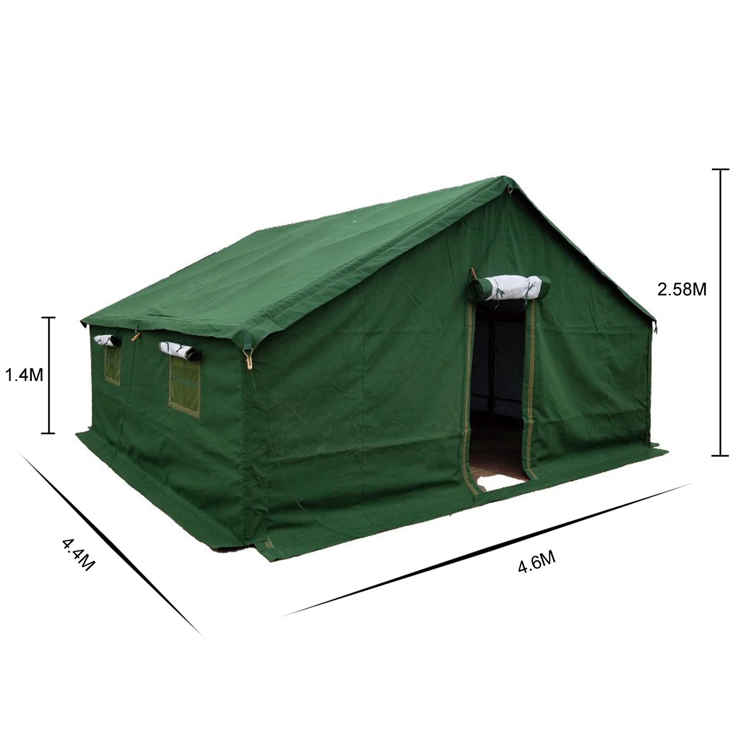 Outdoor Waterproof Refugee Canvas Tent Large Heavy Duty Disaster Emergency Refugee Relief Tent