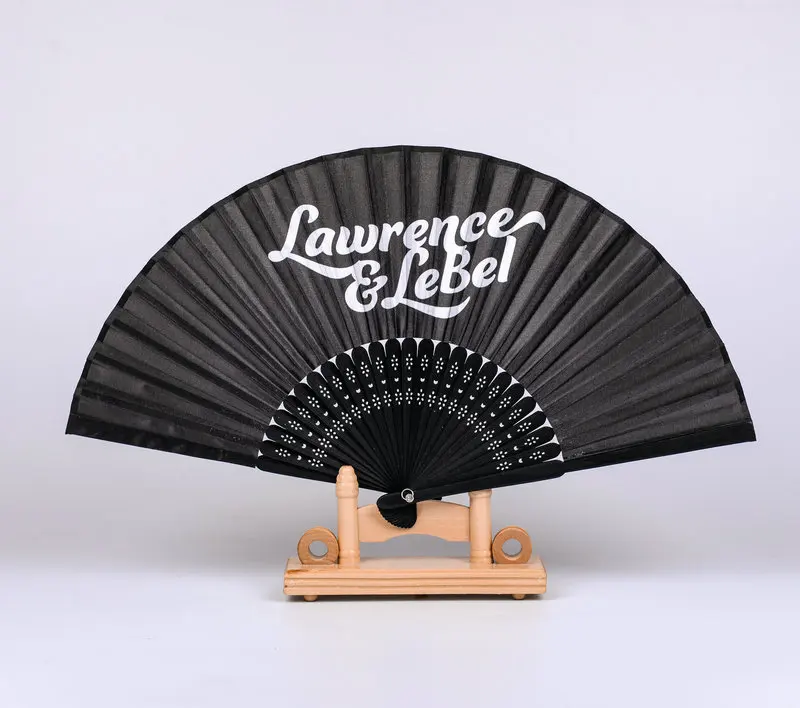 2023 popular promotional hand fan bamboo customized hand fan paper fabric hand fan