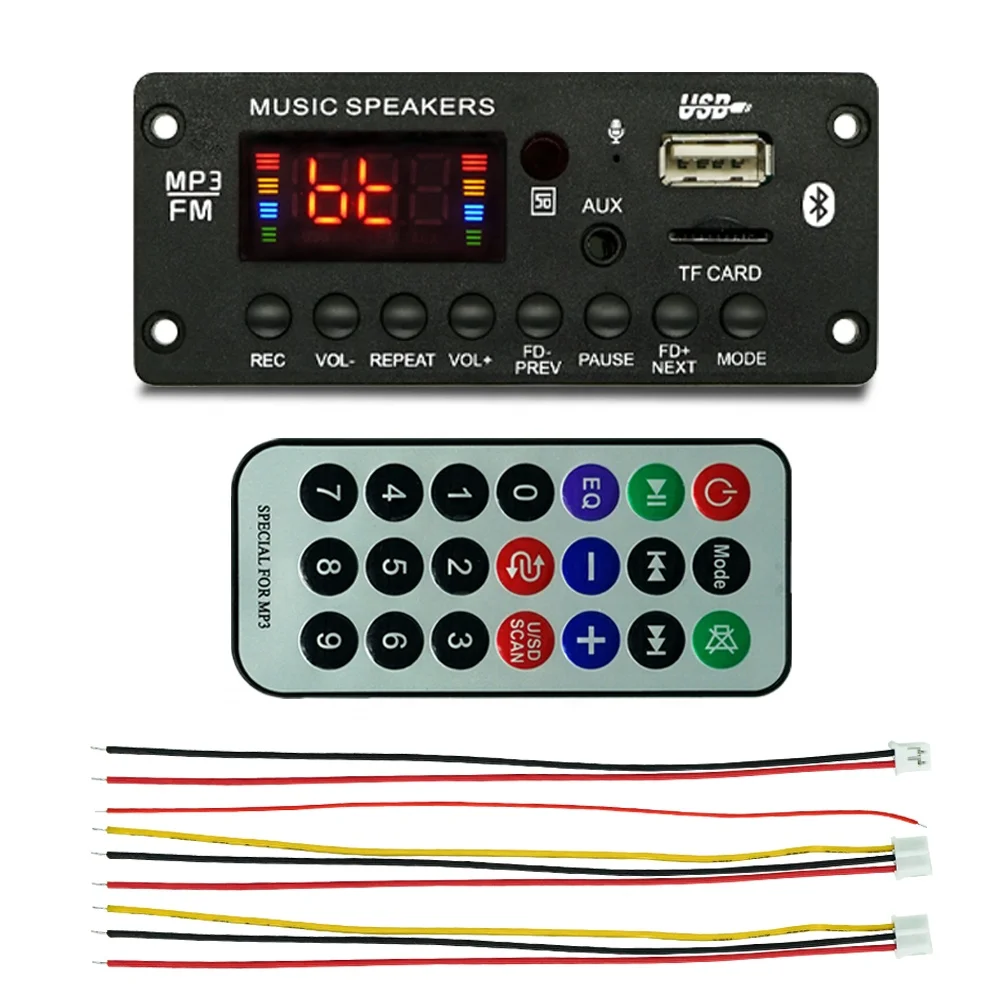 12V Reproductor mp3 Bluetooth Decoder Board Bluetooth Module