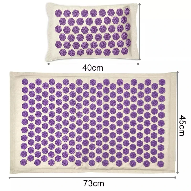 High Quality Yoga Mat for pain Relief Body Set Lotus Acupuncture Mat Flax Coconut Palm Massage Yoga Mat