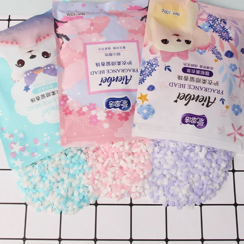 Custom Oem Laundry Fragrance Aroma Bead Transparent Solid Laundry Fragrance Scent Booster Softner Beads