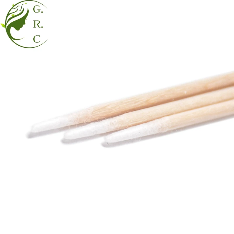 Disposable Premium Wooden Eyebrow Tattoo Microbrush Swabs Stick Ultra-Small Cotton Swab Lint Free Eyelash Extension Micro Brush