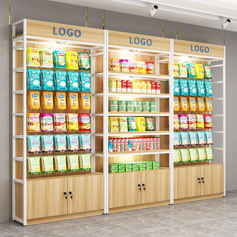 Custom retail cosmetics skincare display shelves cabinet metal wooden floor rack nail polish display racks stand for led light