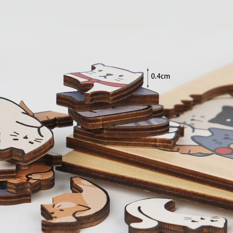 Educational wooden animal stacking jigsaw puzzles cats dogs pandas puzzles
