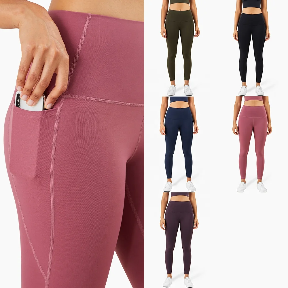 High technolylogy high support yoga leggings push up high waist yoga pants with pocket women