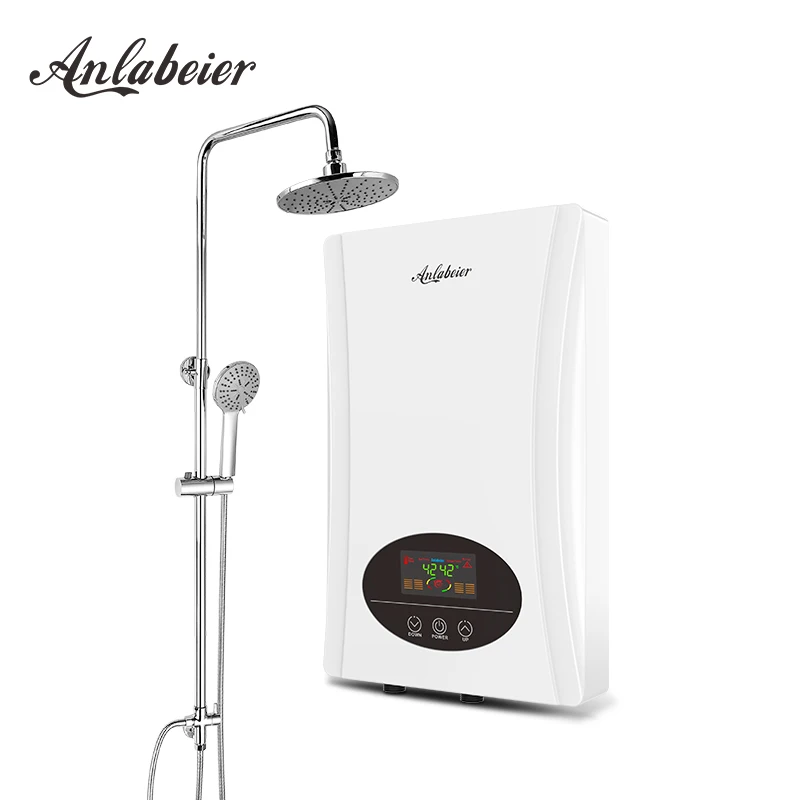 Oem factory 220-240V 8-12kW  high efficiency cheap price IPX4 water proof small size electric water heater for hotel shower
