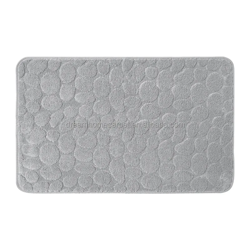 Bathroom Rugs Sets 3 Piece, Cobblestone Memory Foam Bathroom Mats Set Extra Thick, Non Slip Bath Mats for Bathroom