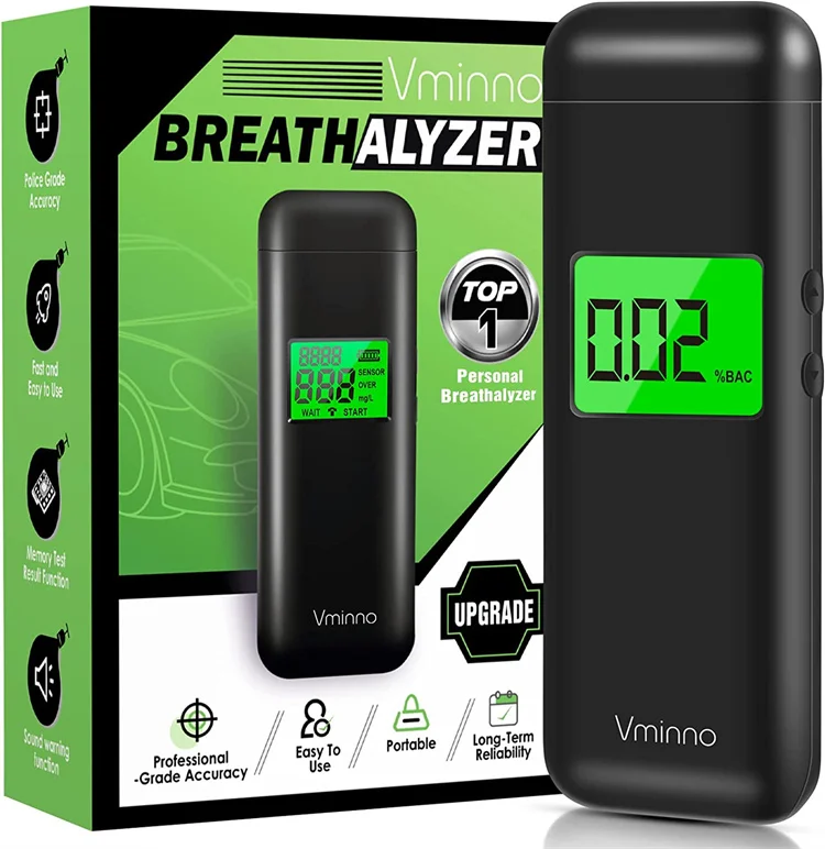 Customize Contactless Alcohol Checker Portable Breathalyzer Digital Alcohol Tester Breathalyser for Roadway Safety