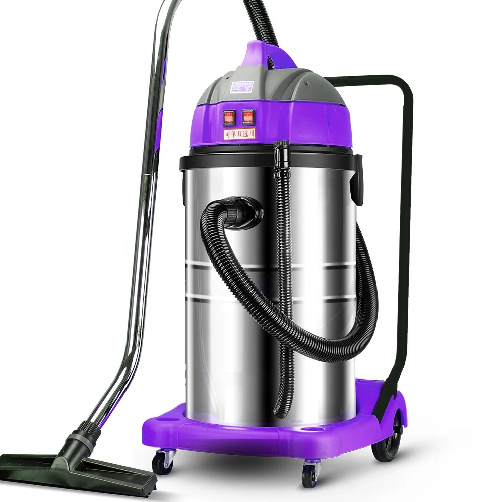 70L Heavy Duty Large Size Two motor Industrial Vacuum Cleaner with wet Dry Function for Carpet Factory Oil Cleaning