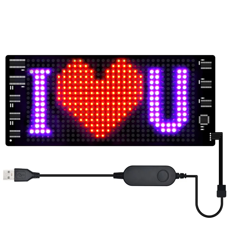 Timelux LED Matrix panel Bluetooth APP Control USB 5V Flexible LED Screen Scrolling Text Pattern Animation LED sign display