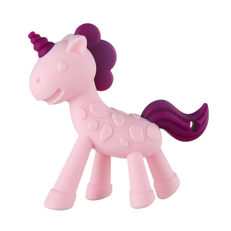 New Design Soothing Teether Non-Toxic BPA-Free Silicone Baby Soft Chewing Teething Teether Toys Little Horse Shape For Baby