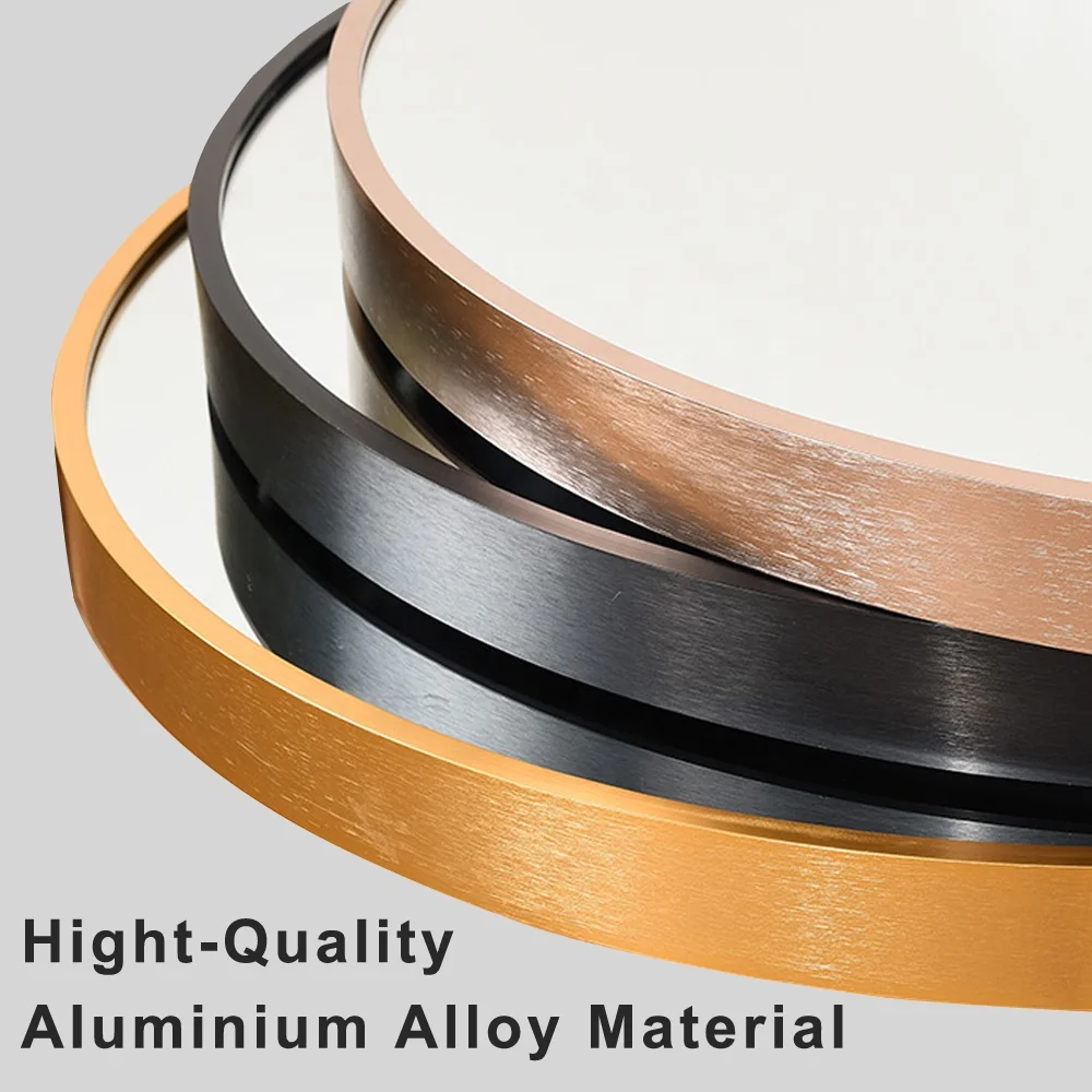 Superior Aluminum Alloy Framed Wholesales Mirror Customized Circle Shape Mirror Modern Stylish Decoration Bathroom Wall Mirror