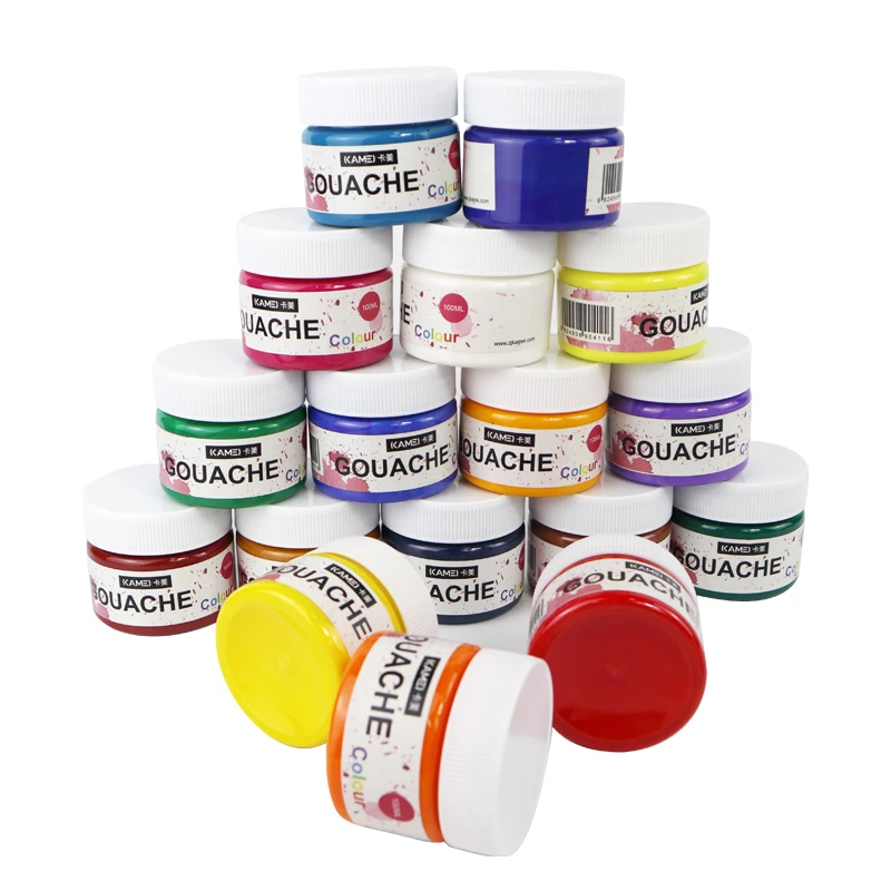 Оптовая продажа цветная бутылка для гуаши 100 мл